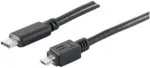 USB-kaabel ShiverPeaks BS77145-3.0 USB 2.0 3m USB C Micro-USB B Must
