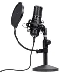 Stuudiomikrofon TRUST GXT 269 Emita II &mdash; juhtmega USB, metallkorpus, lauakinnitus, must (42&times;162&times;42 mm)