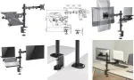 LogiLink BP0175 monitorihoidik s&uuml;learvutihoidikuga 17-32" monitoridele kuni 9 kg ja 10-15,6" s&uuml;learvutitele/tahvelarvutitele kuni 4 kg, teras, must