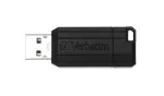 Verbatim PinStripe - USB-m&auml;lupulk 64 GB - Must
