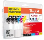 Peach tindikassetid Canon PG-5XL/CLI-8 PI100-245, Multi Pack Plus, taastatud (2x must, ts&uuml;aan, magenta, kollane)