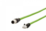 V&otilde;rgukaabel METZ CONNECT 142M4D15100 RJ-45 M12 Cat5e 10 m Roheline