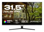 JAPANNEXT 4K UHD Monitor 80 cm (31,5) 3840x2160 Pixel,VA Panel, 5 ms, 60 Hz, AMD FreeSync, HDMI, DisplayPort (JN-V315UHDR)