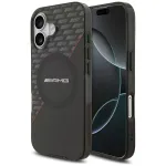 Mercedes AMG kahekihiline l&auml;bipaistev rombiline MagSafe &uuml;mbris iPhone 17 jaoks, must/punane