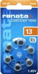 Renata ZA13.DP6 0HG tsink-&otilde;hk kuuldeaparaadi aku PR48, 1,4 V, 305 mAh, 6-pakk