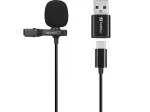 Sandberg Streamer USB Clip Microphone, rinnamikrofon, -38 dB, 50 - 18000 Hz, 16 bit, 48 kHz, 84 dB