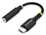 StarTech.com USBCAUDIO2 USB-C &ndash; 3,5 mm TRRS k&otilde;rvaklappide/peakomplekti heliadapter, 32-bitine DAC, Thunderbolt-&uuml;hilduv, 12,7 cm, must