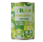 TILLO Chunks in gravy Game m&auml;rg kassitoit, 415 g