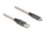 DELOCK USB 2.0 kaabel Type-A kuni USB USB-C RGB 1m