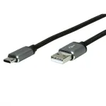 USB-kaabel ROLINE 11029029 USB 2.0 3m USB A USB C Must H&otilde;bedane