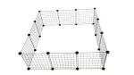 Koerakuut c&c Modular 145&times;75&times;37 cm &mdash; sise-/v&auml;listingimustesse lemmikloomapuur, moodulpaneelkonstruktsioon, must