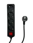 Microconnect MC-GRU0045BS toitepikendus 5 m 4 vahelduvvoolu pistikupesa Siseruumidesse Must