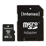MicroSD-kaart Intenso 64GB MicroSDXC Class 10