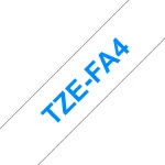 Brother TZE-FA4 sildistuslint sinine valgel