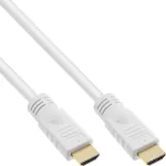 InLine High Speed HDMI kaabel with Ethernet, M/M, Valge, golden contacts, 5m