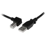 StarTech.com USBAB3ML USB 2.0 A &ndash; vasakule nurgaga B printerikaabel, pistik &ndash; pistik, 3 m, must