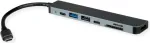 ROLINE 12.02.1122 USB-C dokk, HDMI, 2x USB-A, 1x USB-C, TF/SD, USB-C PD, 4K60