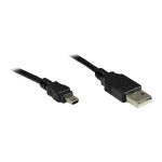 &Uuml;henduskaabel USB 2.0 pistik A Mini-B pistikusse 5-kontaktiline, must, 3 m, Good Connections&reg; (3310-AM3)