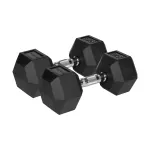 Hantel Rebel Active Hex kummikattega 15 kg &mdash; &uuml;ks kuuskant-hantel, kompaktne k&auml;epide