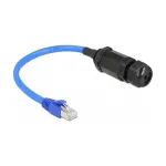 DELOCK Cat6 SF/UTP (S-FTP) v&otilde;rgukaabel 0,25 m &mdash; RJ-45 kuni RJ-45, must/sinine