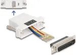 DeLOCK 67114 D-Sub 25-pin pistik RJ45 pesa koostekomplekt, valge