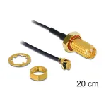 DeLOCK 88746 antenni adapterkaabel RP-SMA paigaldatav pesa MHF/U.FL-LP-068 (I-PEX) pistikule, 1.13, 0,2 m, pritsmekindel