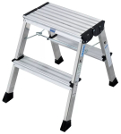 Step stool Krause 130037 Alumiinium Must