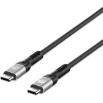Manhattan Fast USB-C to USB-C kaabel (240W), 1m, 240W s&uuml;learvuti laadimine + kiire andmeedastus ja video, t&ouml;&ouml;tab k&otilde;igi s&uuml;learvutitega (m&auml;rkus: vaja on t&auml;iendavat USB-C 240W seinelaadijat), 40 Gbps &uuml;likiired &uuml;lekanded, must, 3-aastane garantii