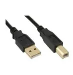 Microconnect USBAB5G USB-kaabel USB 2.0 5 m USB A USB B Must
