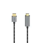 Video kaabliadapter Hama 00200506 1,5 m DisplayPort-HDMI, must
