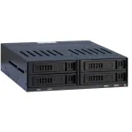Inter-Tech X-3531 HDD/SSD vahetusraam 4x 2,5-tollisele SATA-kettale 1x 5,25-tollisesse pessa, 6 Gbit/s, Hot Swap, 30 mm ventilaator, must