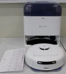 ECOVACS DEEBOT mini BLUESO Robotic Vacuum Cleaner with Auto-Empty Station, 8000 Pa Suction, Wet&Dry, ZeroTangle Technology, Agile Navigation, White/Blue