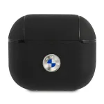 BMW BMA3SSLBK AirPods 3 &uuml;mbris mustast ehtsast nahast h&otilde;bedase logoga