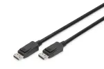 DIGITUS DisplayPort-&uuml;henduskaabel, DP M/M, 3m lukuga, Ultra HD 8K, vers. 1.3/1.4, must