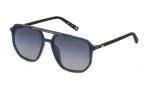 FILA SFI31257BL1P Meeste polariseeritud p&auml;ikeseprillid &ndash; ristk&uuml;likukujuline must raam, suitsuhall l&auml;&auml;ts 57 mm