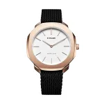 D1 Milano SSPL04 Ultra Thin Unisex Watch 36mm Black Dial Silver Mesh Strap