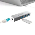 INCA IUSB-03TX USB 3.0 Gigabit Etherneti adapter koos USB-C adapteriga, 1000Mbps, must