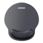 UGREEN ergonoomiline hiirematt LP668 - geelist randmetugi, sile kangapind, libisemiskindel kummist alus, must