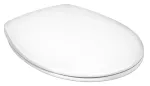 SAVAL GBG WC-iste pehme sulgumise/kiirvabastusega, D-kujuline, valge, duroplast, roostevabast terasest hinged