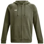 Under Armour meeste Rival Fleece t&auml;ispikkusega t&otilde;mblukuga dressipluus khaki 1379767 390