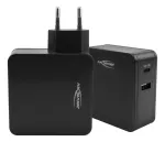 ANSMANN 247PD - Toiteplokk - 45 W - 4700 mA - PD, QC 3.0 - 2 v&auml;ljundporti (USB, USB-C) - Must (1001-0095)