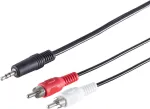 SHIVERPEAKS S-Conn 3,5 mm 2x RCA audiokaabel 2,5 m must punane valge (30832-2.5)