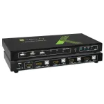 Techly 4-kohaline 1 USB HDMI 4Kx2K IDATA KVM-HDMI4U KVM-l&uuml;liti Must