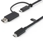 StarTech.com 3 jala (1 m) USB-C kaabel koos USB-A adapteri dongliga &ndash; h&uuml;briidne 2-&uuml;hes USB-C-kaabel USB-A-ga &ndash; USB-C kuni USB-C (10 Gbps/100 W PD), USB-A kuni USB-C (5 Gbps) &ndash; ideaalne h&uuml;briiddokkimisjaama jaoks