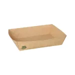 Papstar 87246 &uuml;hekordselt kasutatav kauss, ristk&uuml;likukujuline, kartong, pruun, 80 tk