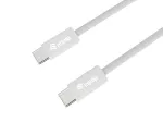 Equip 128843 USB-C &ndash; USB-C 2.0 kaabel, 3 A, PD 60 W, 2 m, valge