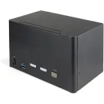 StarTech.com 2-pordine nelja monitoriga DisplayPort KVM-l&uuml;liti &ndash; 4K 60 Hz UHD HDR &ndash; lauaarvuti 4K DP 1.2 KVM 2-pordilise USB 3.0 jaoturi (5 Gbit/s) ja 4x USB 2.0 HID-pordiga, heli &ndash; kiirklahvidega l&uuml;litamine &ndash; TAA