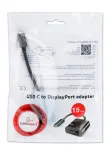 Gembird A-CM-DPF-01 USB-C&ndash;DisplayPort adapter, 15 cm, must