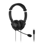 Kensington Classic USB-C k&otilde;rvaklapid mikrofoniga, juhtmega, k&otilde;ned/muusika, k&otilde;rvaklapid, must