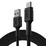 USB-kaabel Green Cell KABGC19 USB 2.0 2m USB A USB C Must